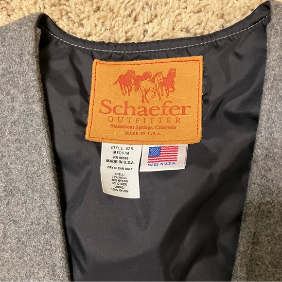 SCHAEFER OUTFITTER Vest GRAY 825 - Sz M Made in USA EXCELLENT! - Picture 3 of 12